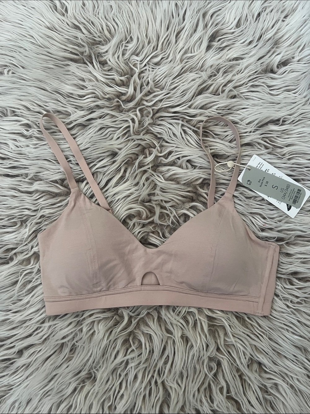 NEIWAI Pure Comfort Modal Convertible Triangle Bra Nude Pink Small 34A 34B NWT